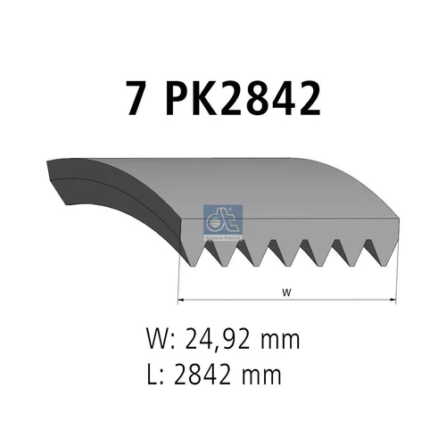 Ozubený klinový remeň DT Spare Parts 13.43507