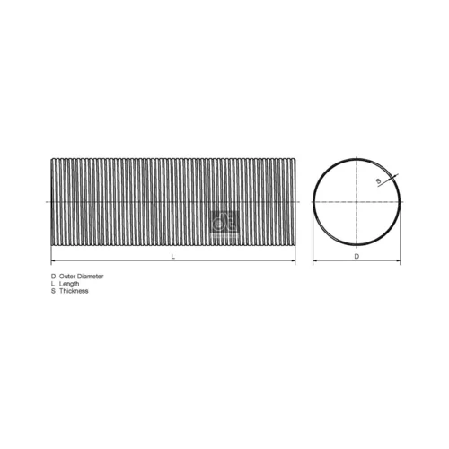 Pružný diel výfuku DT Spare Parts 2.14826 - obr. 1