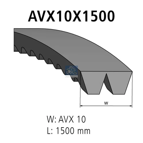 Zosilnený klinový remeň DT Spare Parts 3.34200