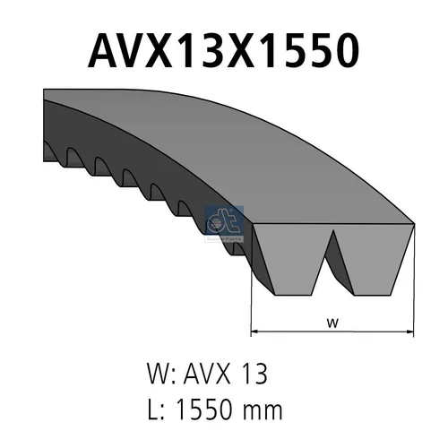 Zosilnený klinový remeň DT Spare Parts 3.34282