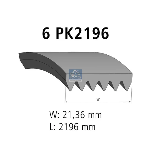 Ozubený klinový remeň DT Spare Parts 4.80922