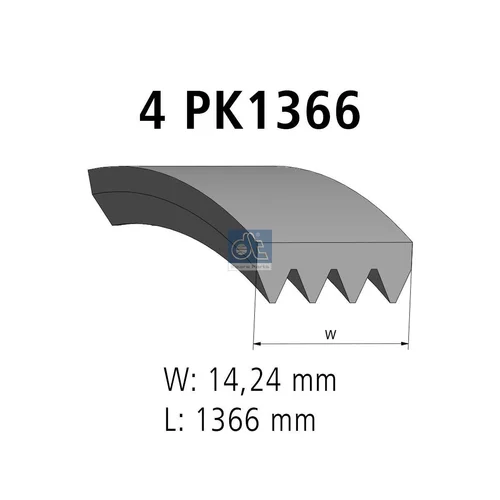 Ozubený klinový remeň DT Spare Parts 3.34347