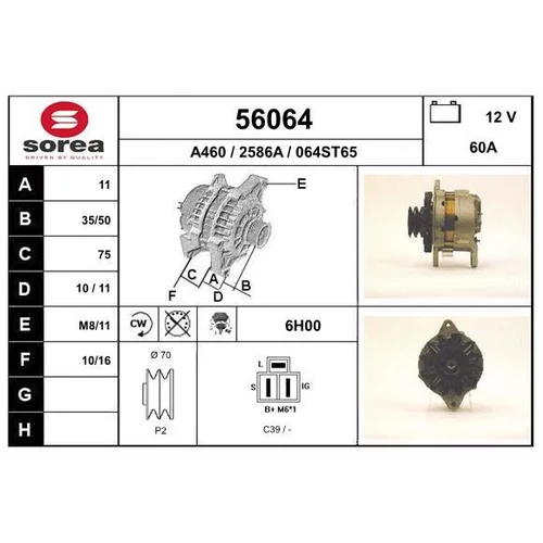 Alternátor EAI 56064