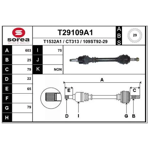 Hnací hriadeľ EAI T29109A1