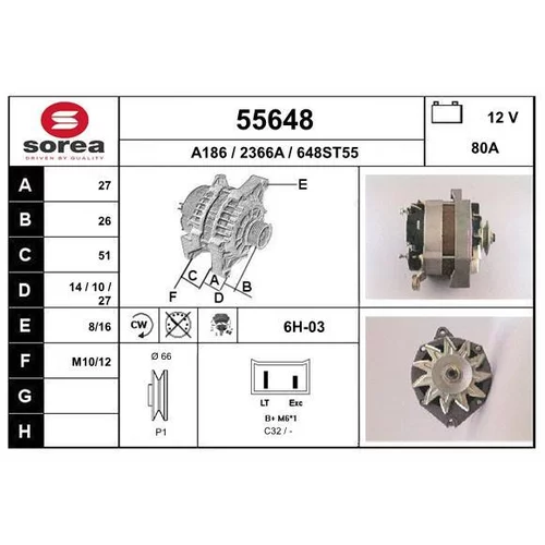 Alternátor EAI 55648