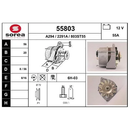 Alternátor EAI 55803