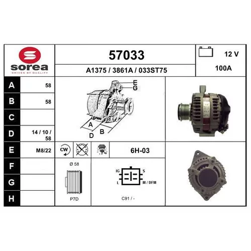 Alternátor EAI 57033