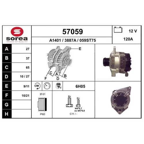 Alternátor EAI 57059