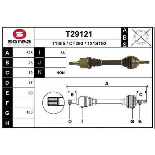 Hnací hriadeľ EAI T29121