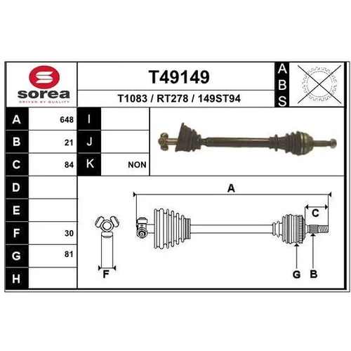 Hnací hriadeľ EAI T49149