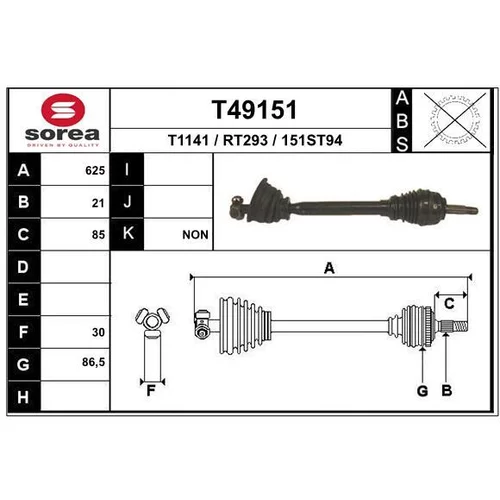 Hnací hriadeľ EAI T49151