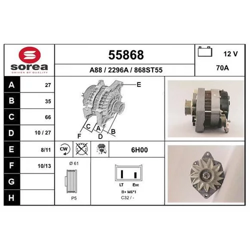 Alternátor EAI 55868