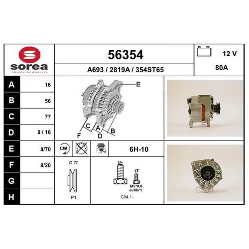 Alternátor EAI 56354