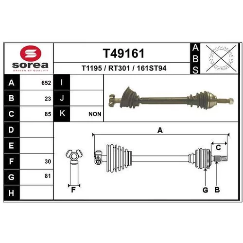 Hnací hriadeľ EAI T49161