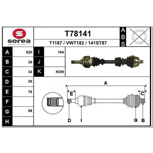 Hnací hriadeľ EAI T78141