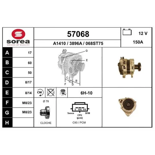 Alternátor EAI 57068