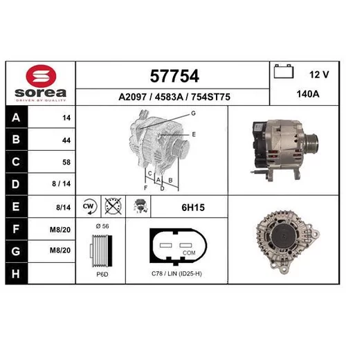 Alternátor EAI 57754