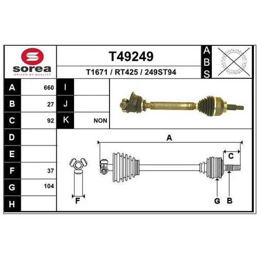 Hnací hriadeľ EAI T49249