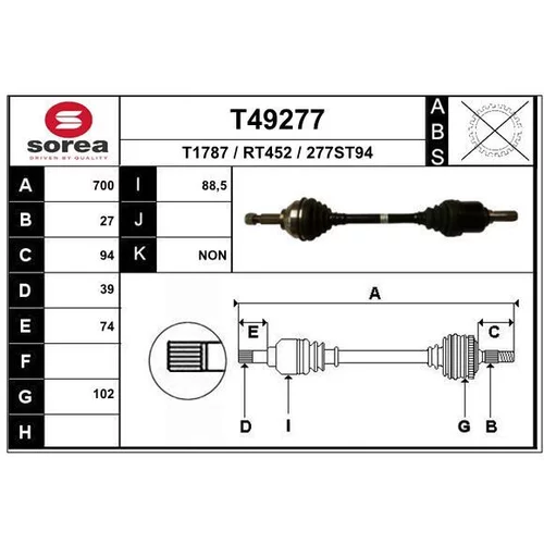 Hnací hriadeľ EAI T49277