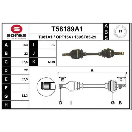 Hnací hriadeľ T58189A1 /EAI/