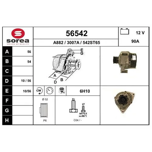 Alternátor EAI 56542