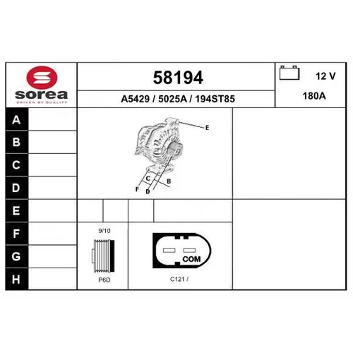 Alternátor EAI 58194