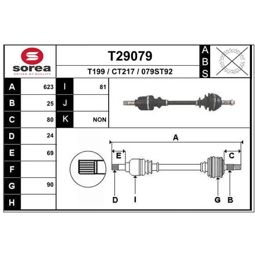 Hnací hriadeľ EAI T29079