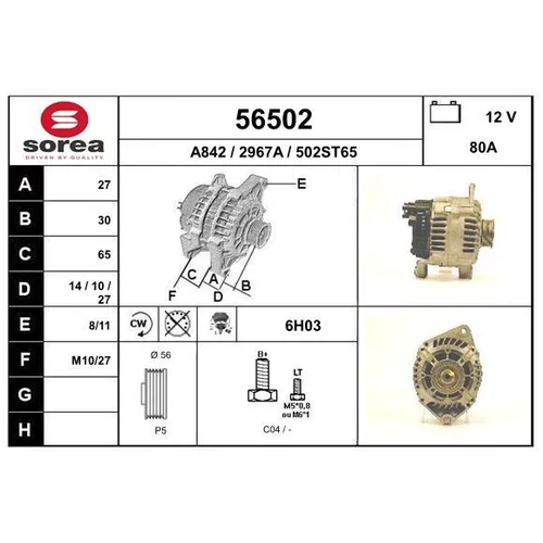 Alternátor EAI 56502