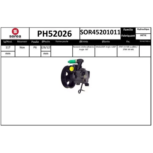 Hydraulické čerpadlo pre riadenie EAI PH52026