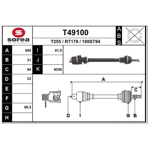 Hnací hriadeľ T49100 /EAI/