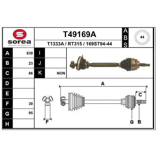 Hnací hriadeľ EAI T49169A