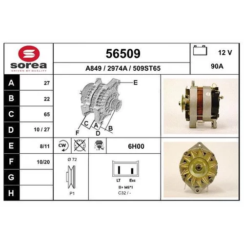 Alternátor EAI 56509