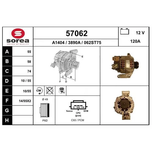 Alternátor EAI 57062