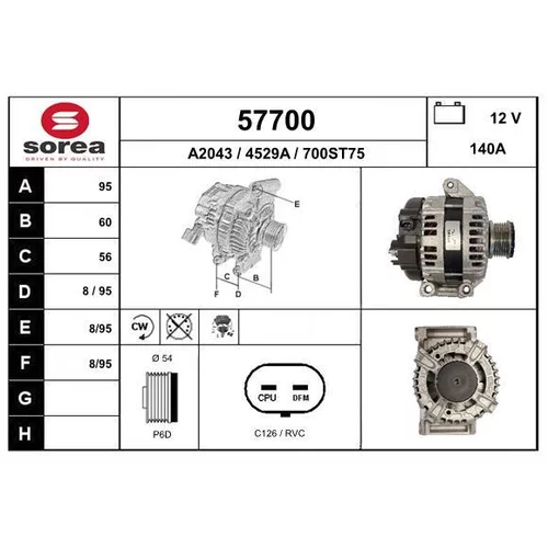 Alternátor EAI 57700