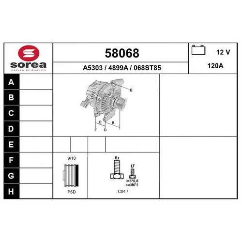 Alternátor EAI 58068