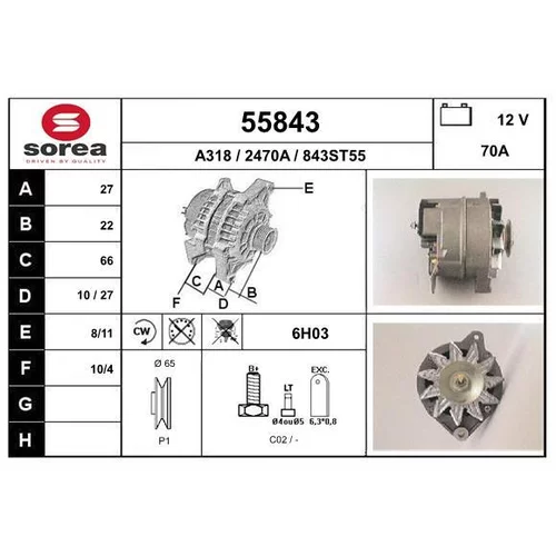 Alternátor EAI 55843