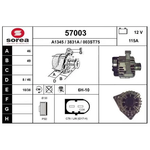 Alternátor EAI 57003