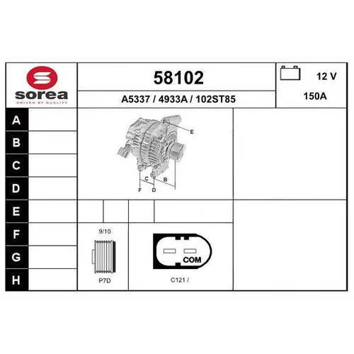 Alternátor EAI 58102