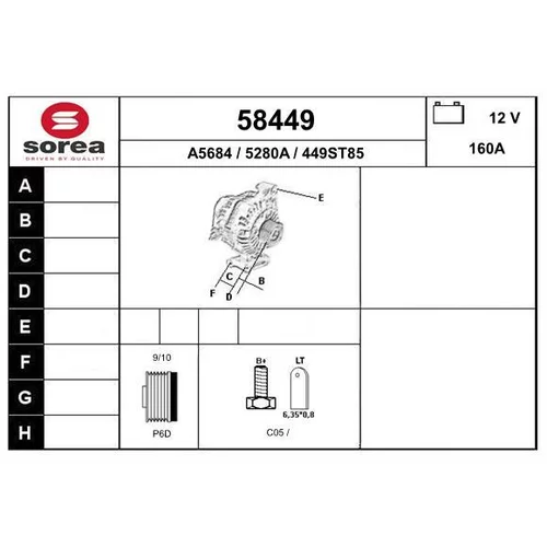 Alternátor EAI 58449