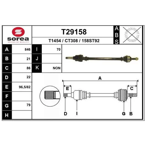 Hnací hriadeľ EAI T29158