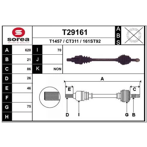 Hnací hriadeľ EAI T29161