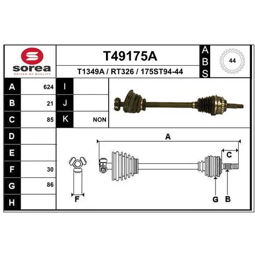 Hnací hriadeľ EAI T49175A