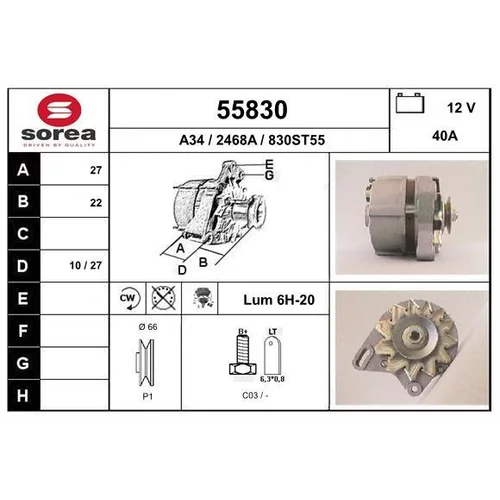 Alternátor EAI 55830