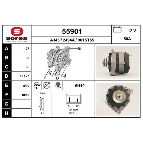 Alternátor EAI 55901