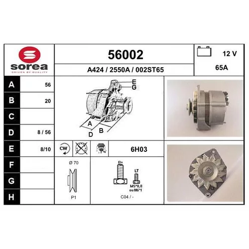 Alternátor EAI 56002