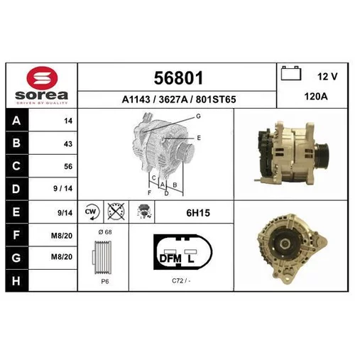 Alternátor EAI 56801