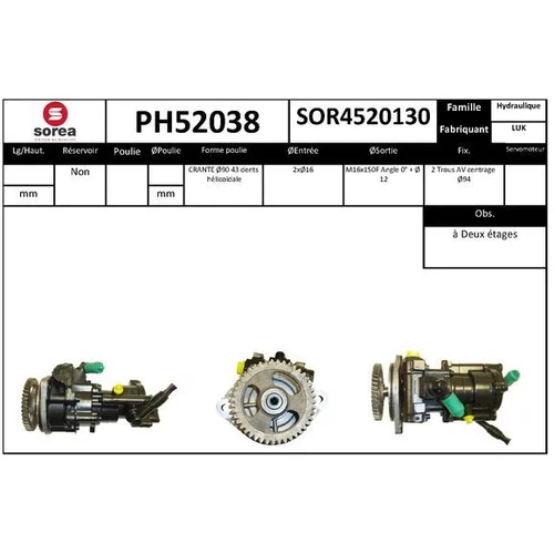 Hydraulické čerpadlo pre riadenie EAI PH52038