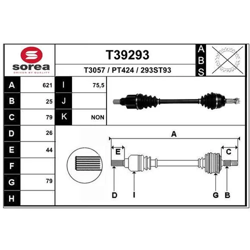 Hnací hriadeľ EAI T39293