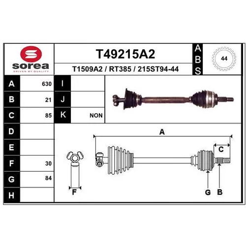 Hnací hriadeľ EAI T49215A2