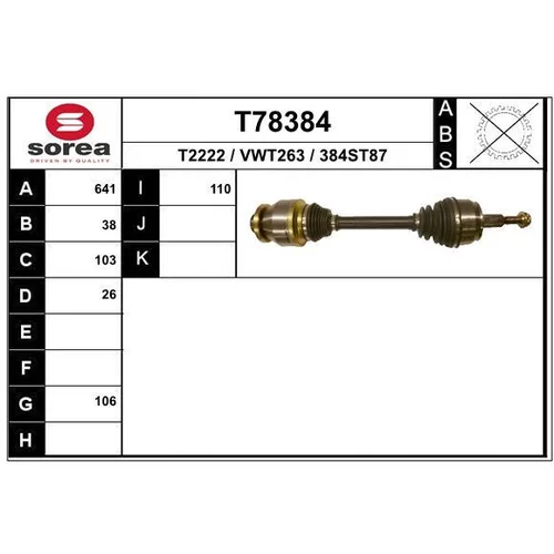 Hnací hriadeľ EAI T78384